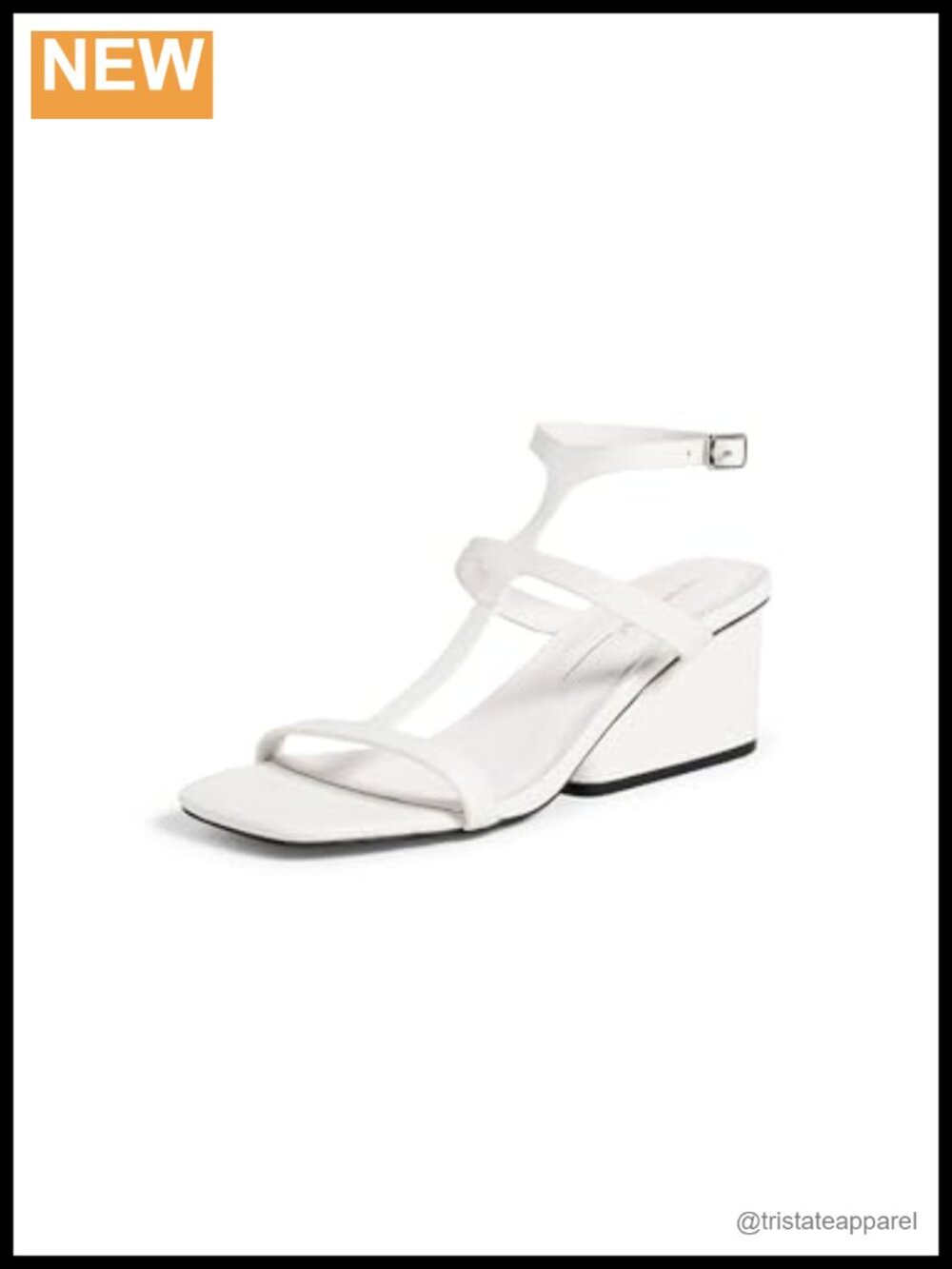 Covered Heel Ankle Strap Wedge Sandals Leather Open Toe Buckle Casual